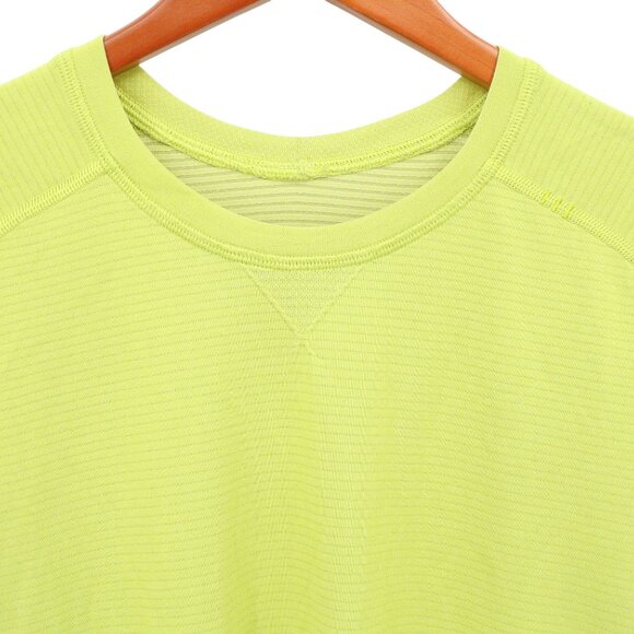 Lululemon Metal Vent Tech Short Sleeve Bright Yellowish Green Shirt M - Picture 2 of 4
